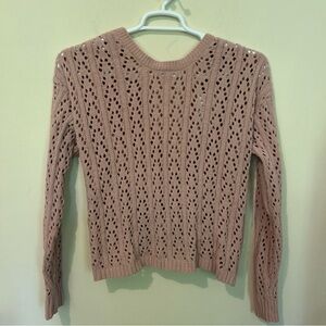 NEW Poof Apparel Loose Knit Sweater Women’s Large Open Back Feminine Backless